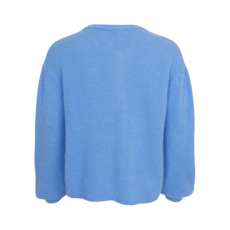 BLACK COLOUR Bella Knit Cardigan in Sky Blue