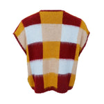 BLACK COLOUR BCChess Knit Vest in Plum