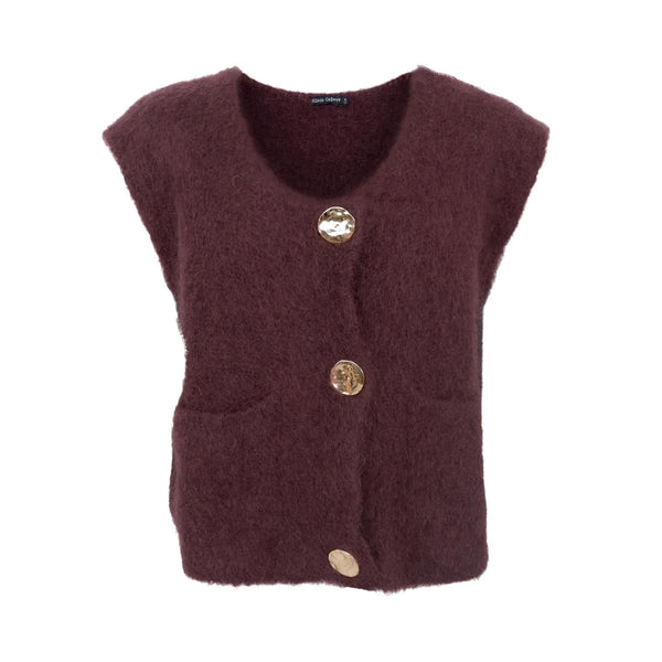 BLACK COLOUR BCBjoerk Knitted Vest in Coffee