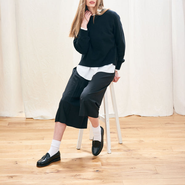 JUMPER 1234 Oversize Crew Neck Jumper in Black