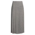 CEFINN Pleated Maxi Skirt in Ecru/Black