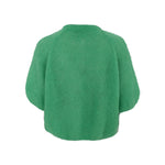 BLACK COLOUR BCBjoerk Patent Knit Short Sleeve Cardigan in Green