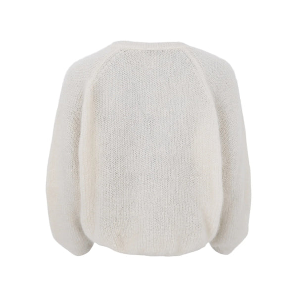 BLACK COLOUR BCBjoerk Reversible Cross Jumper in Off White