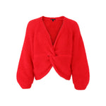 BLACK COLOUR BCBjoerk Reversible Cross Jumper in Red