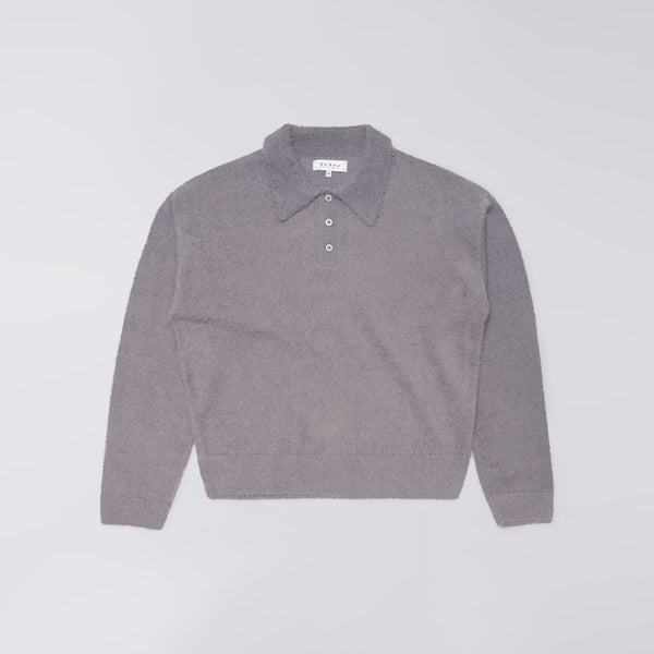 EDWIN Dex Polo Button Sweater in Excalibur