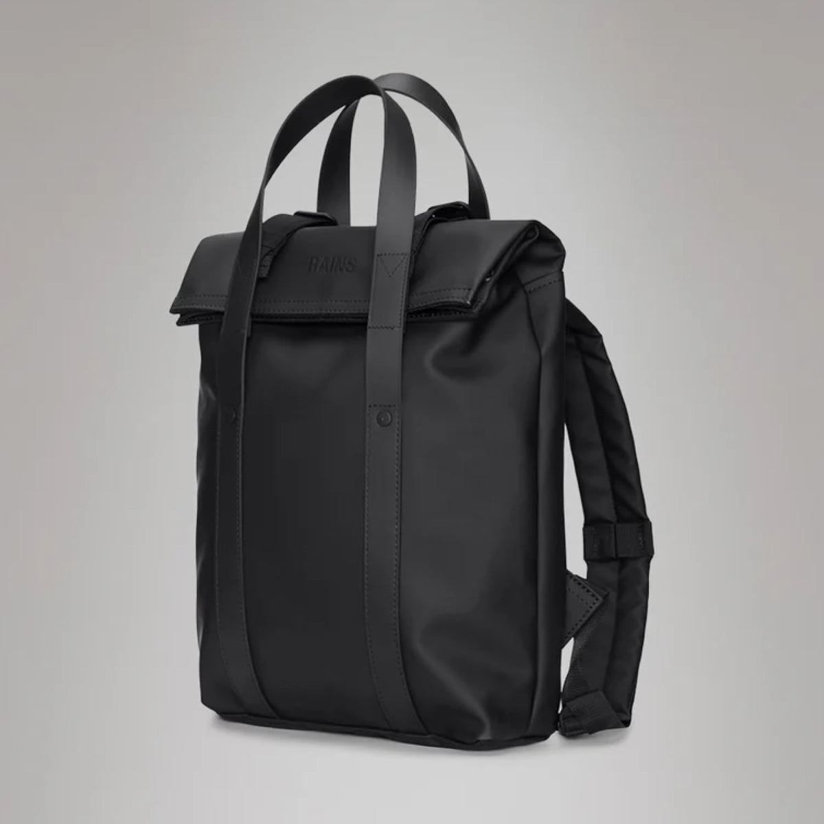 RAINS 2 Way Tote Backpack Mini in Black