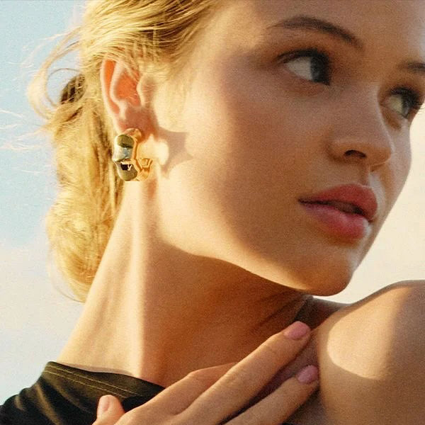 EDBLAD Cane Hoops Multi L in Gold