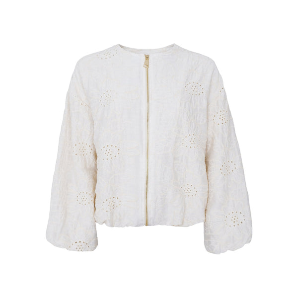 BLACK COLOUR BCCornelia Embroidery Cut Out Jacket in Cream