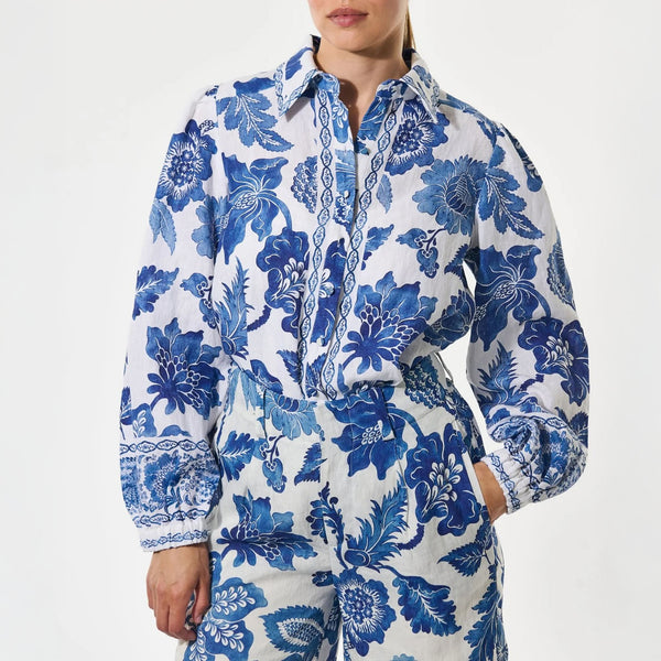 DEA KUDIBAL SiomaDEA NS Shirt with Balloon Sleeves in Blossoming