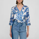DEA KUDIBAL DanittaDEA Blouse with Stand Collar in Blossoming