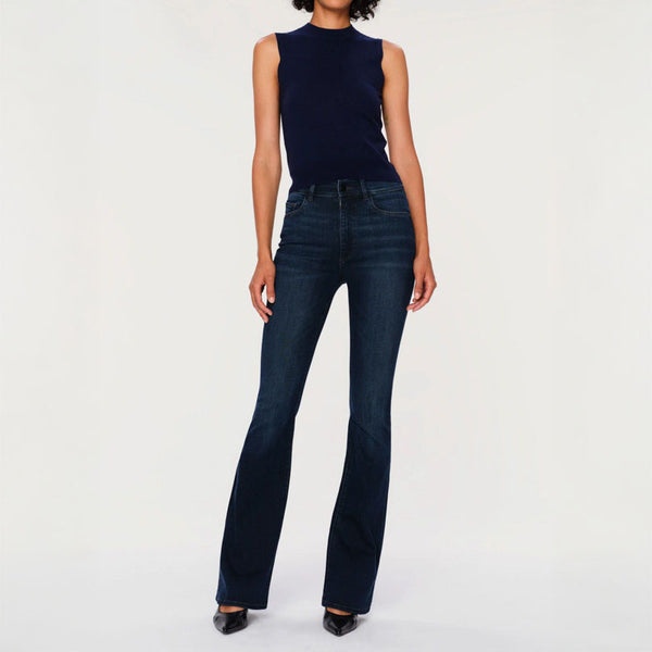 DL1961 Bridget Boot High Rise Instasculpt 33" Jeans in Dark Indigo