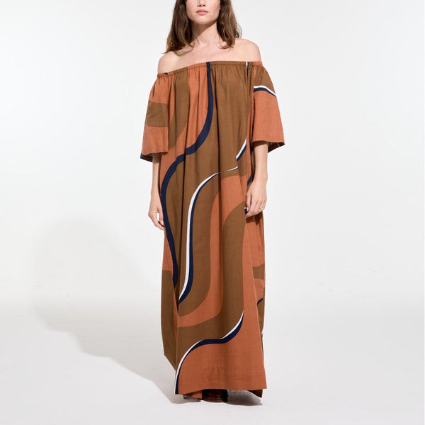 MAPOESIE Palao Madone Dress in Terracotta