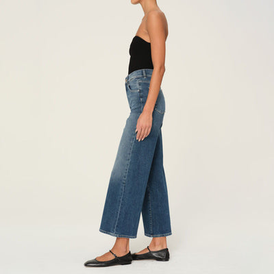 DL1961 Hepburn Wide Leg Jeans in Seagate