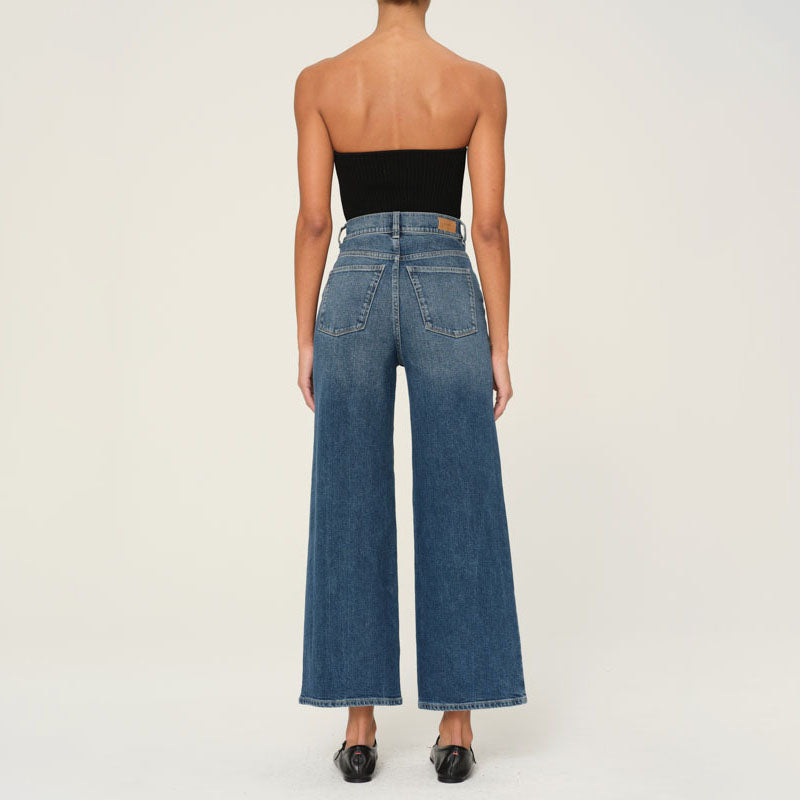 DL1961 Hepburn Wide Leg Jeans in Seagate