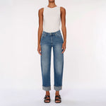 DL1961 Thea Boyfriend Relaxed Tapered Jeans in Wythe Cuffed