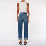 DL1961 Thea Boyfriend Relaxed Tapered Jeans in Wythe Cuffed