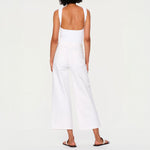 DL1961 Hepburn Wide Leg Mid Rise Ankle Jeans in White