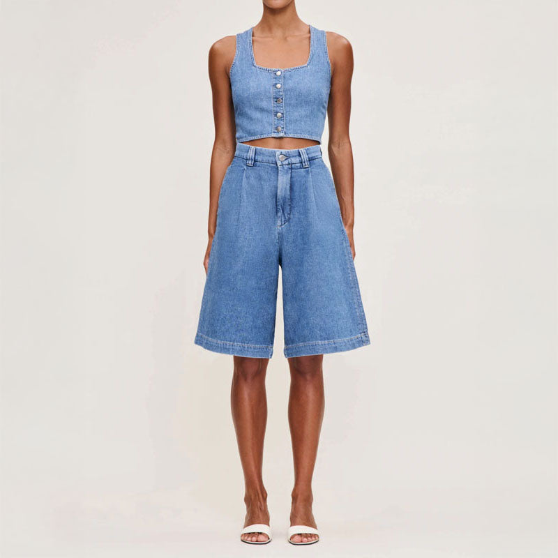 DL1961 Hepburn High Rise Jean Short in Great Falls