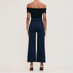 DL1961 Hepburn Wide Leg High Rise Ankle Jeans in Flatiron