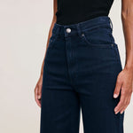 DL1961 Hepburn Wide Leg High Rise Ankle Jeans in Flatiron