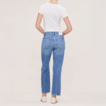 DL1961 Romie Slim Straight Mid Rise Highluxe Jeans in Meadow Lake