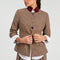 VILAGALLO Dori Houndstooth Jacket  in Burgundy