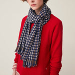 MOISMONT Vichy No693 Check Scarf in Dream