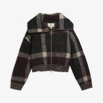 BARBOUR Carville Knitted Zip Through Jacket in Mutli