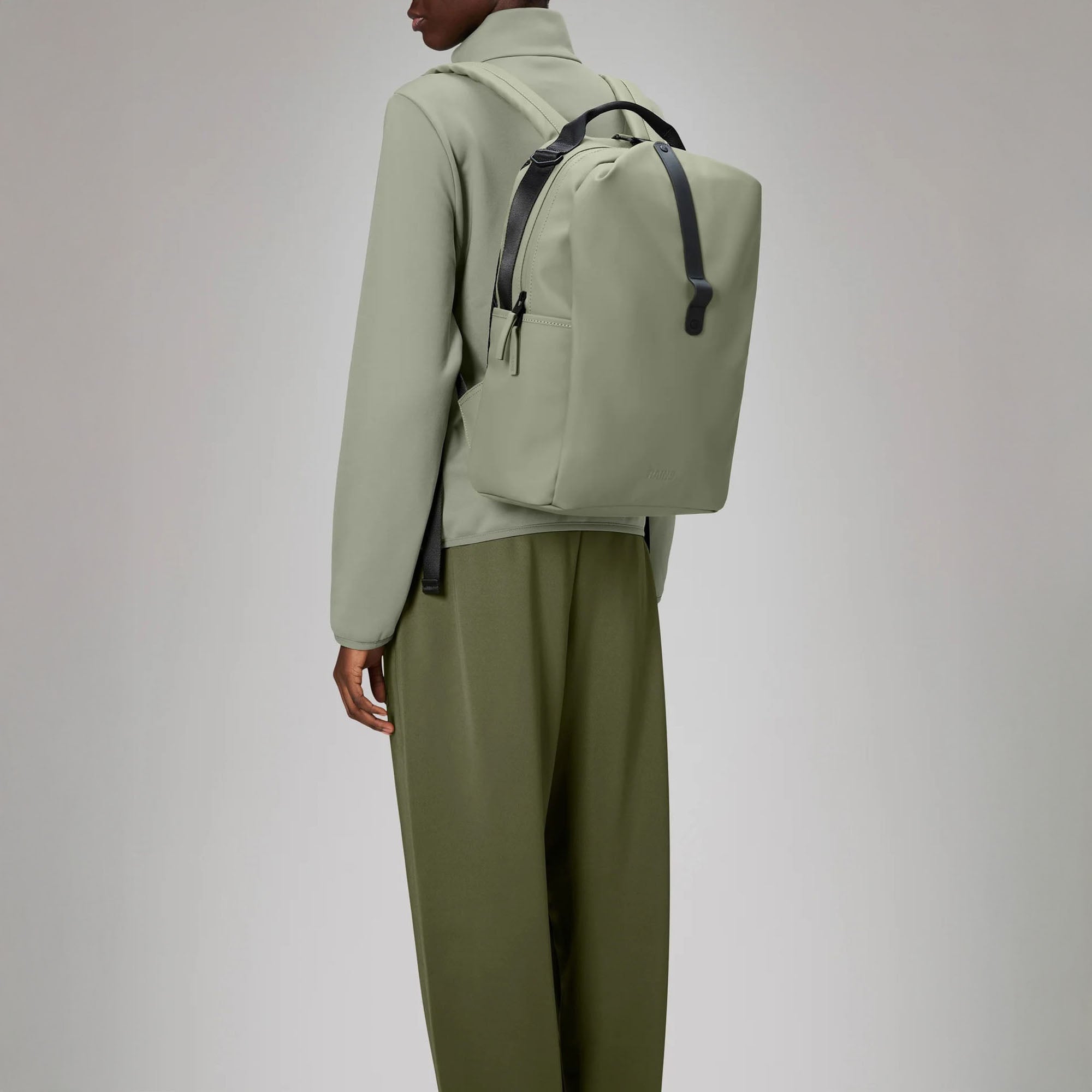 RAINS Clip Front Backpack W3 in Drift | Collen & Clare