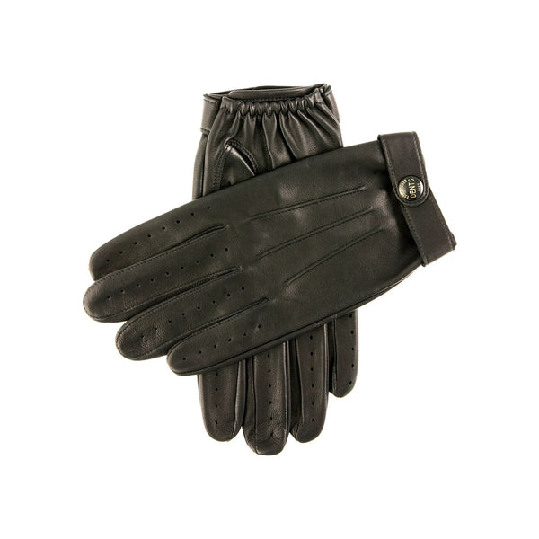 DENTS Fleming Leather Driving Gloves in Black