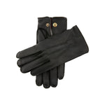 DENTS Eton Cashmere Lined Leather Gloves in Black/Pewter