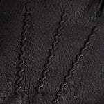DENTS Eton Cashmere Lined Leather Gloves in Black/Pewter