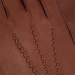 DENTS Windsor Fur Lined Leather Gloves in Havana