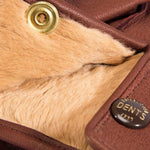 DENTS Windsor Fur Lined Leather Gloves in Havana