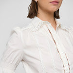 DEA KUDIBAL DaraDEA Blouse with Lace Details in Natural White