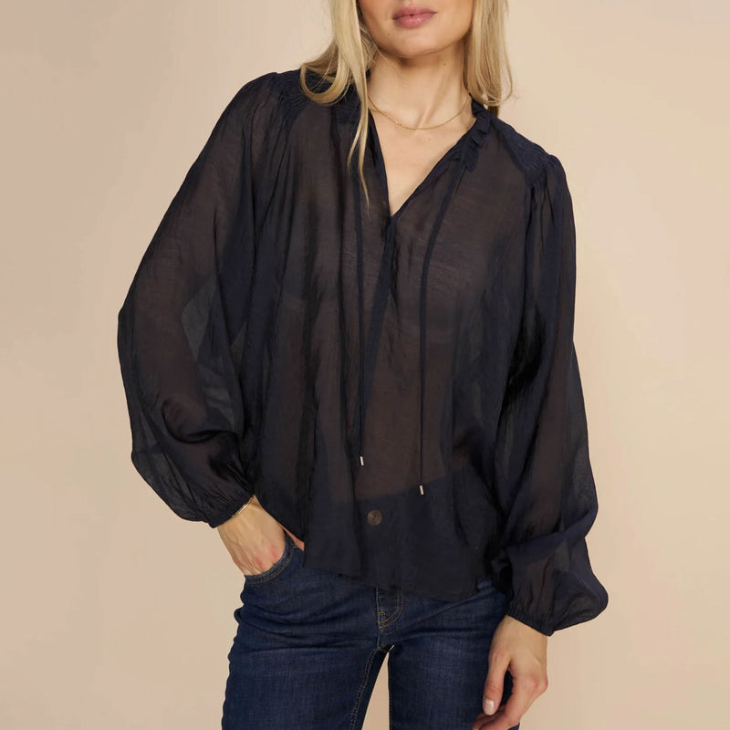 MMEisa Blouse in Salute Navy