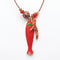 PHILIPPA KUNISCH S Fish Necklace in Red