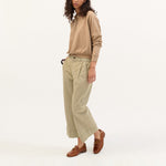 BEATRIZ FUREST Outside Wide Leg Trousers in Taupe
