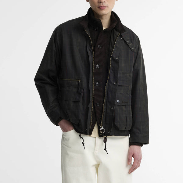 BARBOUR Modified Tartan Ursula Wax Jacket in Classic Tartan