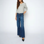MOS MOSH MMDara Deluxe Wide Leg Jeans in Blue