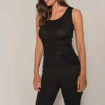 MOS MOSH MMElaine Seamless Silk Tank Top in Black