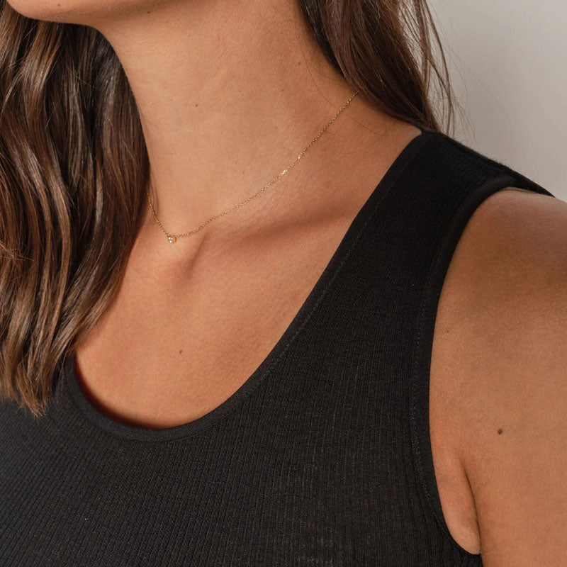MOS MOSH MMElaine Seamless Silk Tank Top in Black