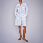 MOS MOSH MMEnna Linen Pocket Blouse in White