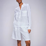 MOS MOSH MMEnna Linen Pocket Blouse in White