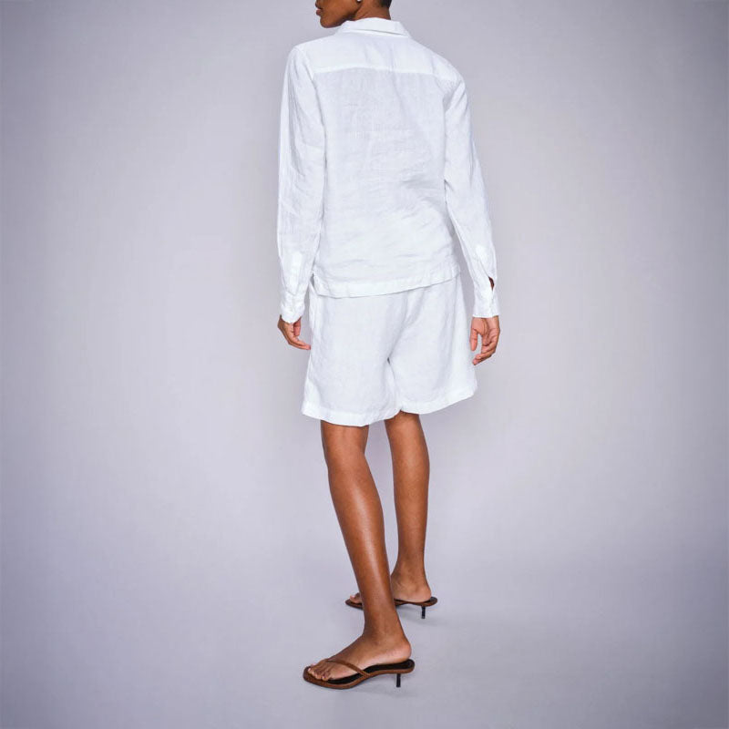 MOS MOSH MMEnna Linen Pocket Blouse in White