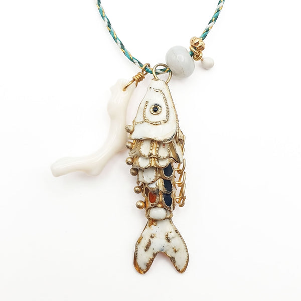 PHILIPPA KUNISCH S Fish Necklace in White