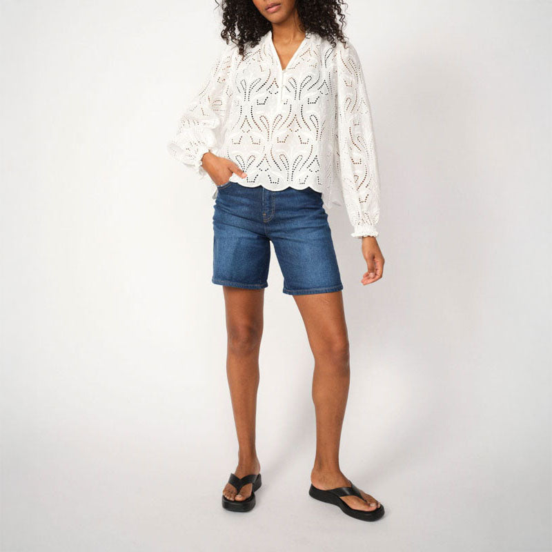 MOS MOSH MMTazzin Caza Blouse in White