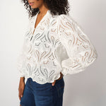 MOS MOSH MMTazzin Caza Blouse in White