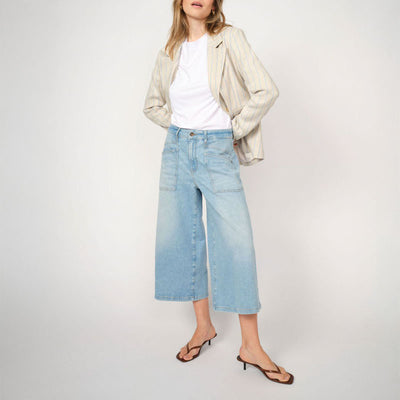 MOS MOSH MMCulotte Sagai Jeans in Light Blue