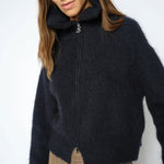 MOS MOSH MMHulda Knit Zip Cardigan in Salute Navy